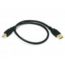 Monoprice 1.5ft USB 2.0 A Male to B Male 28/24AWG Cable - (Gold Plated)
