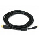 Monoprice 15ft USB 2.0 A Male to Mini-B 5pin Male 28/24AWG Cable w/ Ferrite Core (Gold Plated)