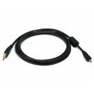 Monoprice 6ft USB 2.0 A Male to Mini-B 4pin Male 28/24AWG Cable w/ Ferrite Core (Gold Plated)