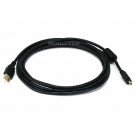 Monoprice 10ft USB 2.0 A Male to Mini-B 4pin Male 28/24AWG Cable w/ Ferrite Core (Gold Plated)