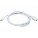 Monoprice - 6ft 32AWG Mini DisplayPort Male to Female Extension Cable - White