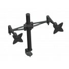 Monoprice 3-Way Adjustable Tilting DUAL Desk Mount Bracket for LCD LED (Max 33Lbs, 10~23inch) - Black