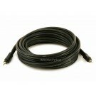 Monoprice 15ft Premium 3.5mm Stereo Male to 3.5mm Stereo Male 22AWG Cable (Gold Plated) - Black