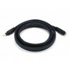 Monoprice - 6ft Premium 3.5mm Stereo Male to 3.5mm Stereo Female 22AWG Extension Cable (Gold Plated) - Black