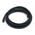 Monoprice - 10ft Premium 3.5mm Stereo Male to 3.5mm Stereo Female 22AWG Extension Cable (Gold Plated) - Black