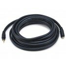 Monoprice - 15ft Premium 3.5mm Stereo Male to 3.5mm Stereo Female 22AWG Extension Cable (Gold Plated) - Black
