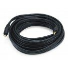 Monoprice - 25ft Premium 3.5mm Stereo Male to 3.5mm Stereo Female 22AWG Extension Cable (Gold Plated) - Black