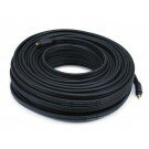 Monoprice - 100ft Premium 3.5mm Stereo Male to 3.5mm Stereo Female 22AWG Extension Cable (Gold Plated) - Black
