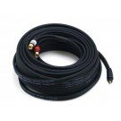 Monoprice - 50ft Premium 2.5mm Stereo Male to 2RCA Male 22AWG Cable (Gold Plated) - Black