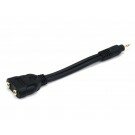 Monoprice - 7inch Premium 3.5mm Stereo Male to (2) 3.5mm Stereo Female (Gold Plated) - Black