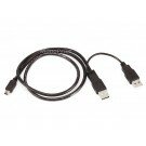 Monoprice 2.5ft USB A Male to USB A Male and USB Mini-B 5pin Male Cable