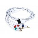 Monoprice 6FT Audio Video ED Component Cable for Wii - White (Net Jacket)