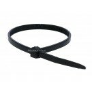 Monoprice Cable Tie 8 inch 40LBS, 100pcs/Pack - Black