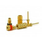 Monoprice 1 PAIR OF High-Quality Copper (non-banana) Speaker Plugs - Pin Screw Type