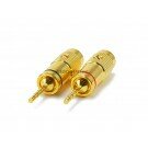 Monoprice 1 PAIR OF High-Quality Copper (non-banana) Speaker Plugs - Pin Crimp Type (Heavy Duty)