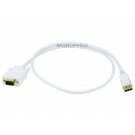 Monoprice 3ft 28AWG DisplayPort to VGA Cable - White