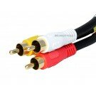 Monoprice 10ft Triple RCA Stereo Video Dubbing Composite Cable (3 x RG59U)