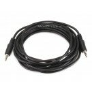 Monoprice - 12ft 3.5mm Stereo Plug/Plug M/M Cable - Black