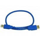 1.5ft USB 3.0 A Male to A Female Extension 28/24AWG Cable (Gold Plated)