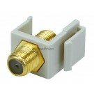 Monoprice Keystone Jack - Modular F Type (Ivory)