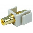 Monoprice Keystone Jack - Modular RCA w/Yellow Center (Ivory)