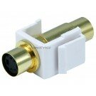 Monoprice Keystone Jack - S-Video Mini 4Pin F/F (White)