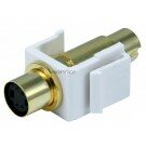 Monoprice Keystone Jack - S-Video Mini 4Pin M/F (White)