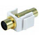 Monoprice Keystone Jack - PS/2 F/F, Flush Type (White)