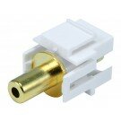 Monoprice - Keystone Jack - 3.5mm Stereo, Flush Type (White)