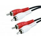 Monoprice 6ft 2 RCA Plug/2 RCA Plug M/M Cable - Black