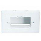 Monoprice Easy Mount Low Voltage Cable Recessed Wall Plate - White