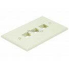 Monoprice Wall Plate for Keystone, 3 Hole - Ivory