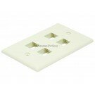 Monoprice Wall Plate for Keystone, 4 Hole - Ivory