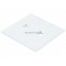 Monoprice 2-Gang Wall Plate for Keystone, 2 Hole - White