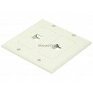 Monoprice 2-Gang Wall Plate for Keystone, 2 Hole - Ivory
