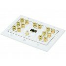 OPEN PACKAGE Monoprice - 3-Gang 7.1 Surround Sound Distribution Wall Plate w/ HDMI®
