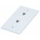 Monoprice - Wall Plate Jacks 6P4C Double - Smooth Type
