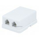 Monoprice - Surface Mount 6P2C - 2 port (Compact Style)
