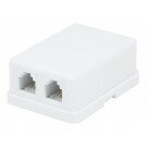 Monoprice - Surface Mount 6P4C - 2 port (Compact Style)