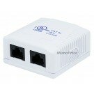Monoprice - Surface Mount Box Cat5e Double