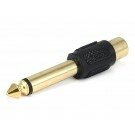 Monoprice - 6.35mm (1/4 Inch) Mono Plug to RCA Jack Adaptor - Gold Plated (Yellow plastic center)