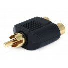 Monoprice - RCA Plug to 2 RCA Jack Splitter Adaptor - Gold Plated