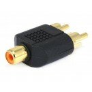 Monoprice - RCA Jack to 2 RCA Plug Splitter Adaptor - Gold Plated