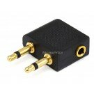 Monoprice 2 x 3.5mm Plug to 3.5mm Plug Splitter Adaptor - Gold Plated (Right Angle)