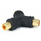 Monoprice - RCA Jack to 2 RCA Jack Splitter Adaptor - Gold Plated (Y type)