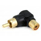 Monoprice - RCA Plug to RCA Jack Adaptor - Gold Plated (Right Angle)