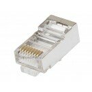 Monoprice Cat5 Plug Shielded 50u for round cable - 100pcs bag