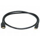 Monoprice 3ft 30AWG High Speed w/ Ethernet Mini-HDMI (Type C) to HDMI (Type A) Adapter Cable - Black