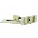 This is a beige HDMI® wall plate with support for the HDMI® Ethernet channel, which delivers Ethernet data interconnectivity through the 4 inch coupler cable on the rear of the plate. This con