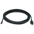 Monoprice 15ft 34AWG Standard HDMI Cable With Ethernet - HDMI Micro Connector to HDMI Connector - Black